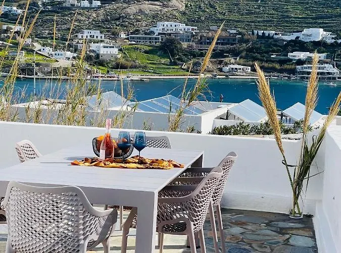 Modern Cycladic Sea View House بيت للعطل